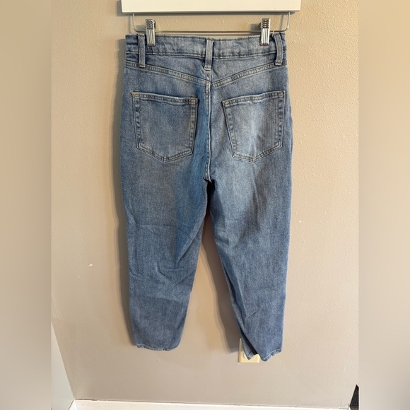 2/$10 Wild Fable Light Blue Ripped Ankle Jeans Highest Rise Mom Jean - Picture 4 of 6